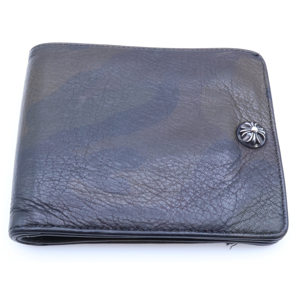 1SNAP 1スナップ クロス ボールボタン レザーウォレット 財布 カモフラ Bランク