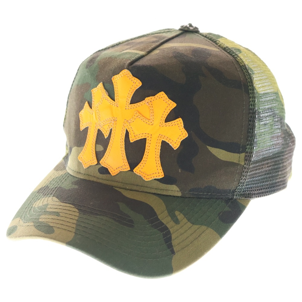 Cemetery Cross Patch Trucker Cap セメタリークロスパッチ トラッカー ベースボールキャップ 帽子 オレンジ/カモ Bランク