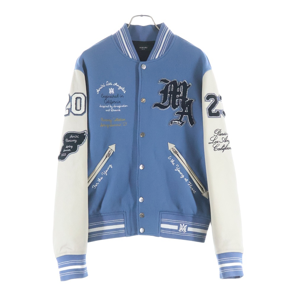 Oversized Varsity Jacket オーバー サイズ バーシティ ジャケット スタジャン ブルー Aランク