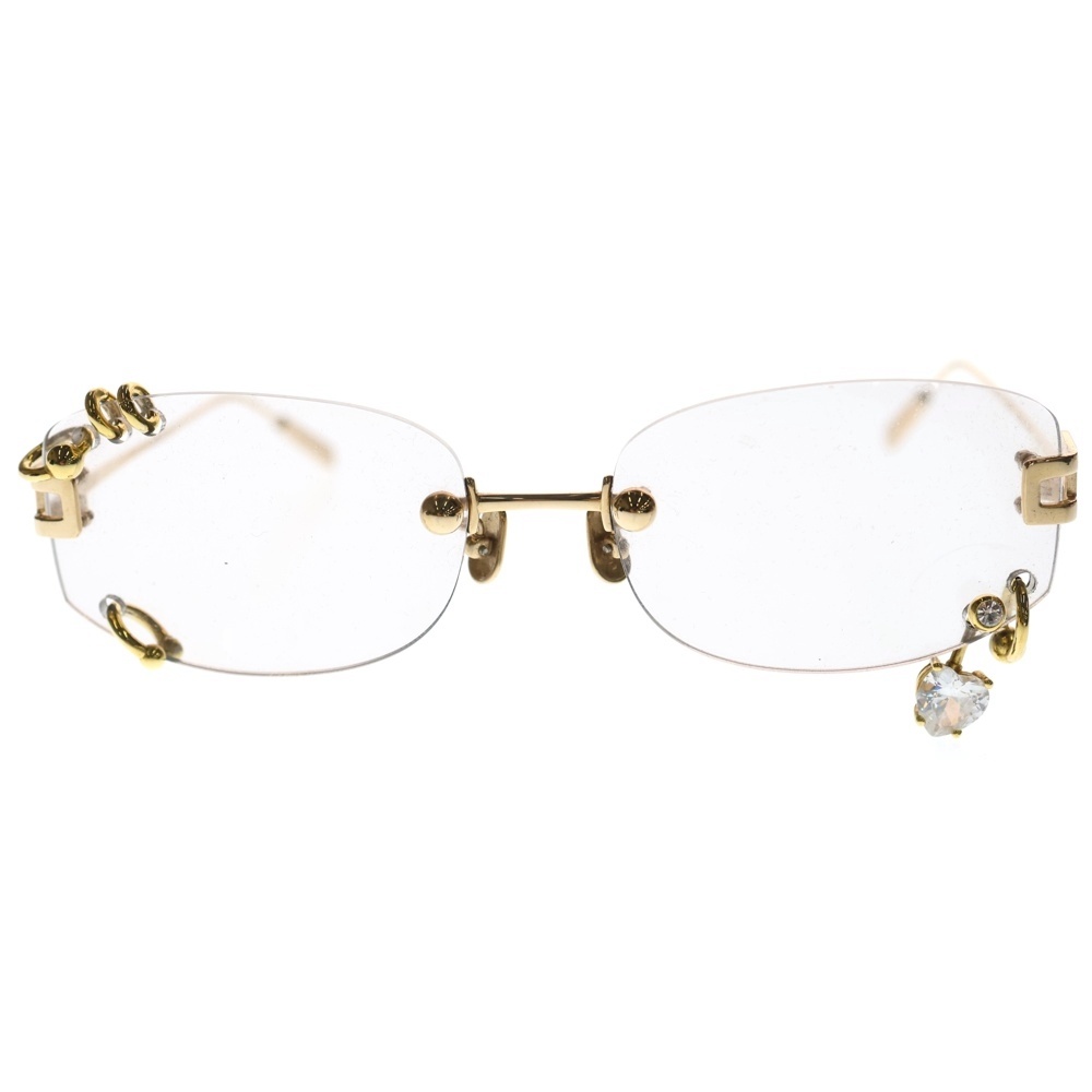 Pierced Sunglasse ピアス装飾リムレスサングラス アイウェア 眼鏡 クリア/ゴールド 12114551 Bランク
