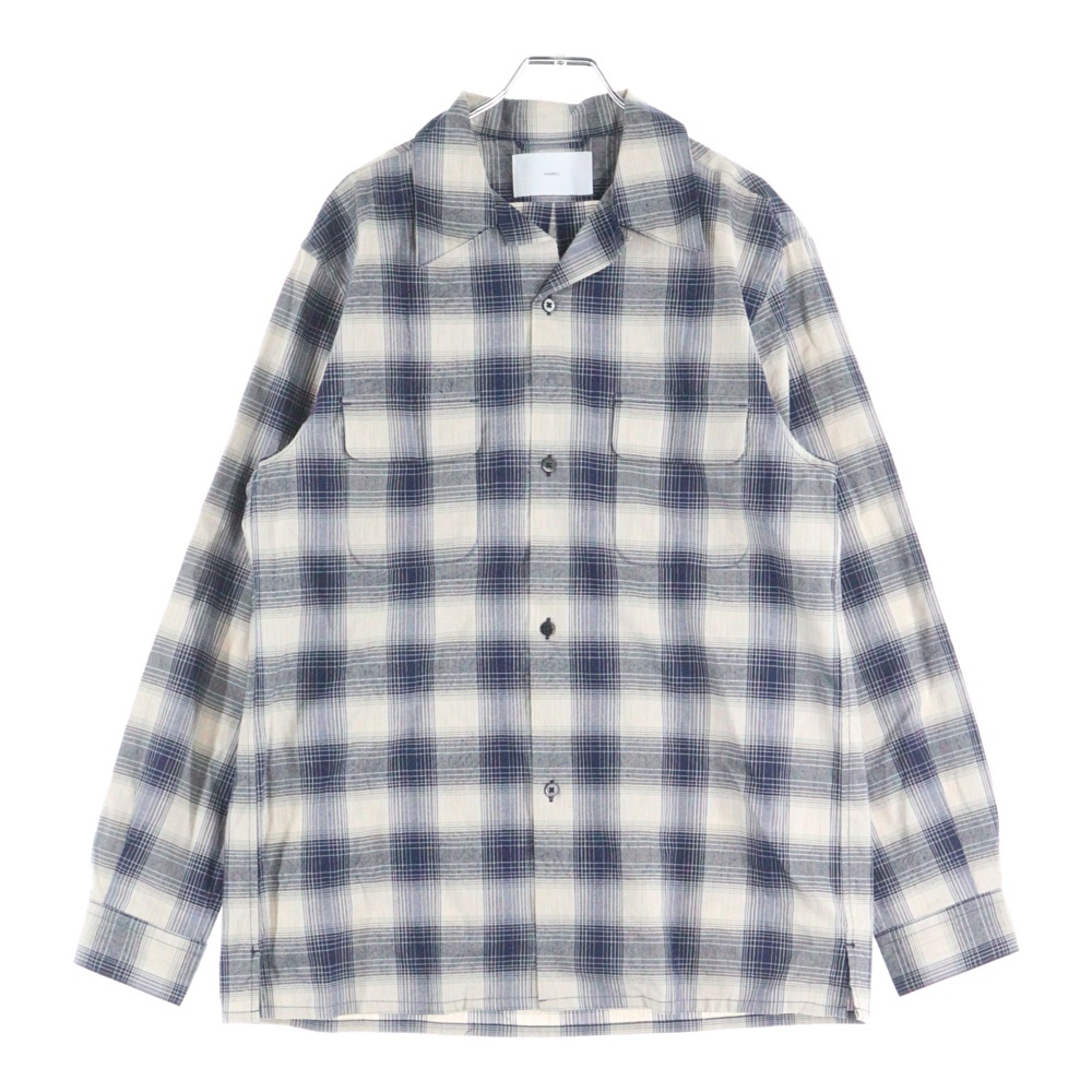 シュガーヒル 24SS YAK OMBRE PLAID OPEN COLLAR BROUSE オンブレ