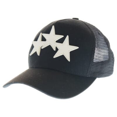 3 Starpatch Trucker Cap スリースターパッチ トラッカー メッシュキャップ 帽子 ブラック SRXMAH002SMRBC015 Bランク