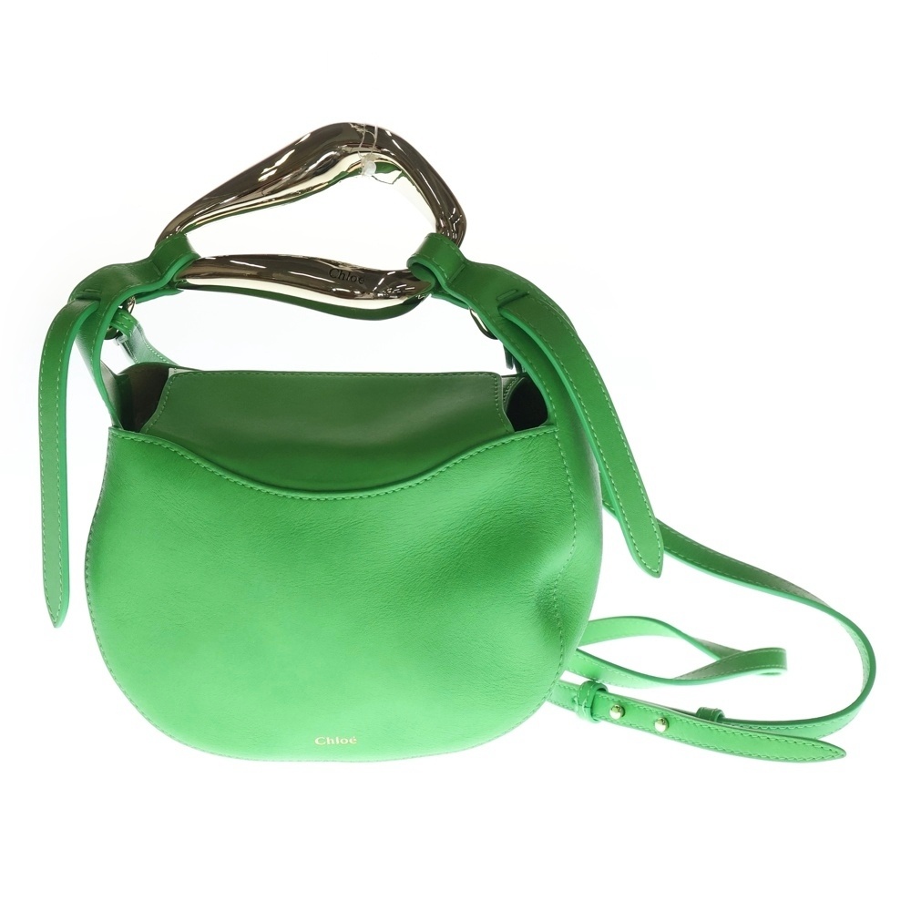 キス 2WAYショルダーバッグ グリーン レザー Aランク