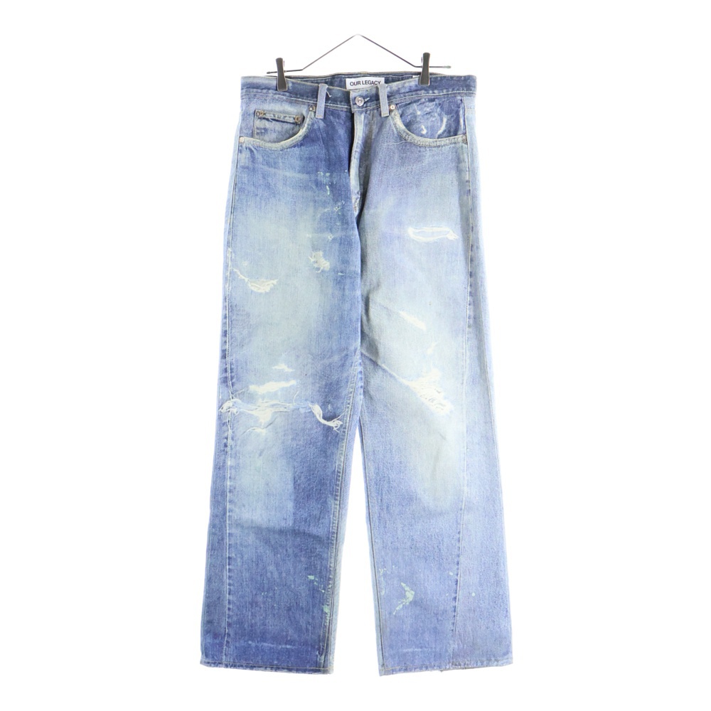 THIRD CUT DIGITAL PRINT サードカット デジタルプリント デニムパンツ インディゴ M4205TDD Bランク