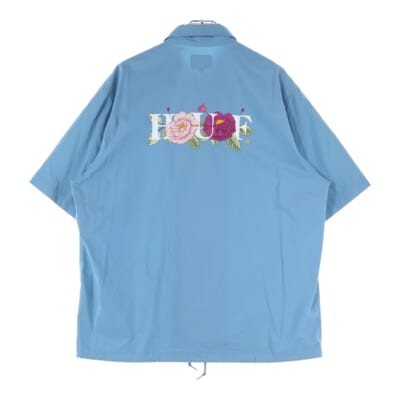 20SS CENTRAL PARK SSL SHIRT ロゴ刺繍 半袖シャツ ブルー Aランク
