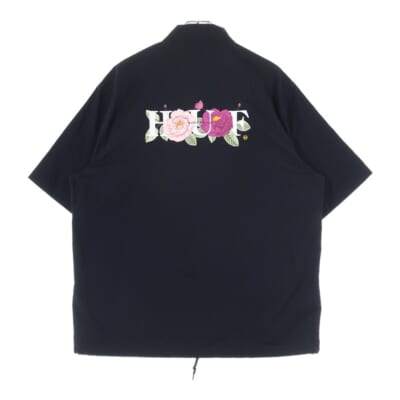 20SS CENTRAL PARK SSL SHIRT ロゴ刺繍 半袖シャツ ブラック Aランク