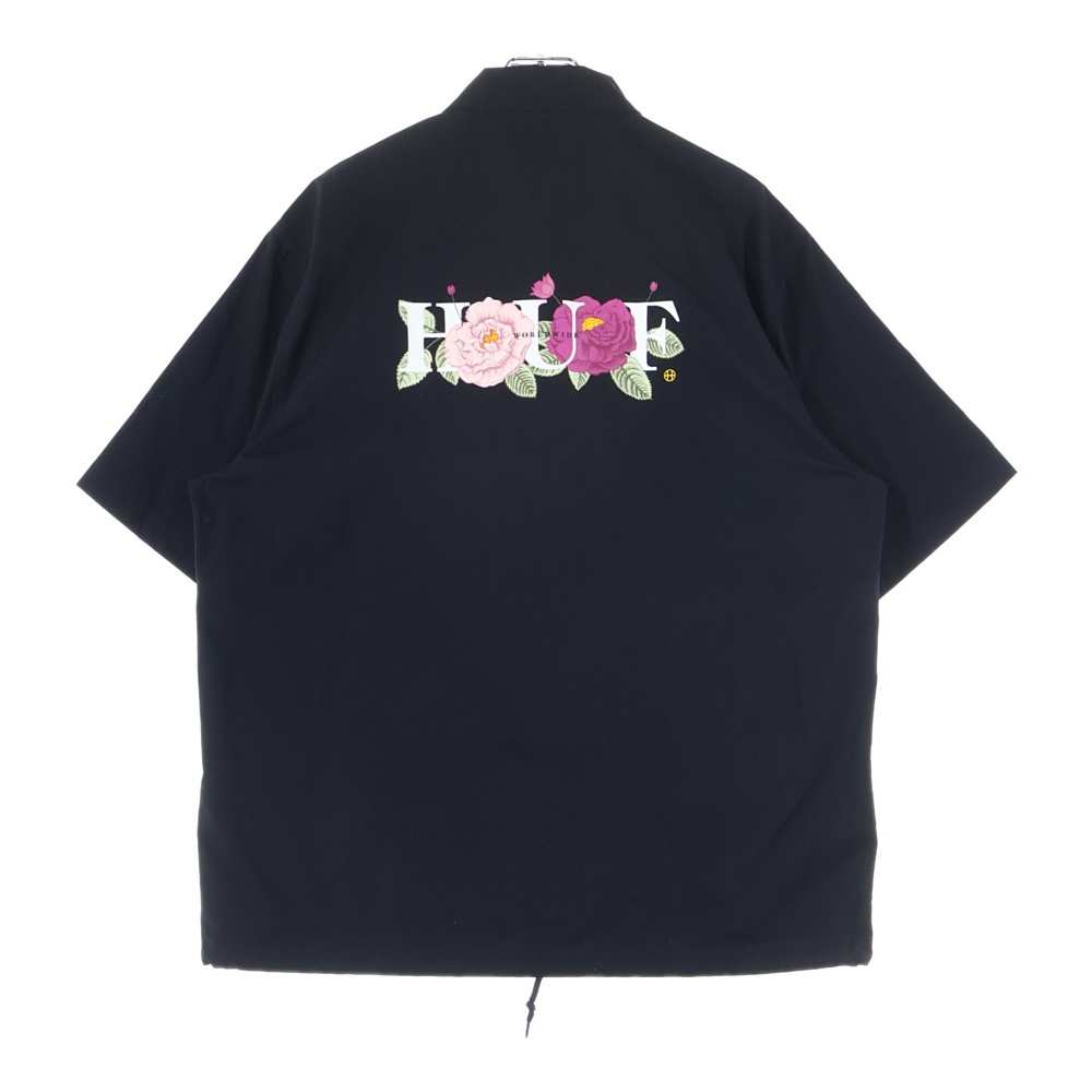 20SS CENTRAL PARK SSL SHIRT ロゴ刺繍 半袖シャツ ブラック Aランク