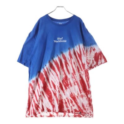 FLAG TIE DIE T-SHIRT タイダイ 半袖Tシャツ ブルー Aランク