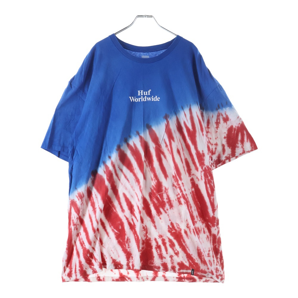 FLAG TIE DIE T-SHIRT タイダイ 半袖Tシャツ ブルー Aランク