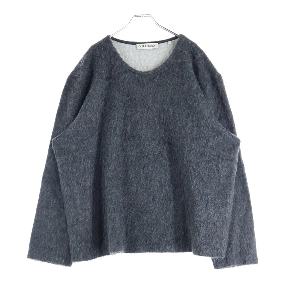 DOUBLE LOCK U NECK クルーネック ウールニットセーター グレー M4226DDG Aランク