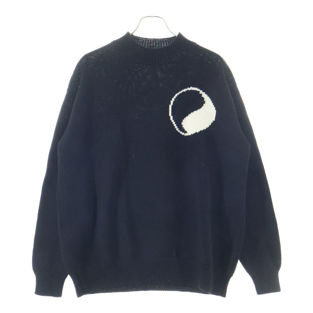 WORK SHOP ROUNDNECK ハイネックニットセーター ブラック Sランク