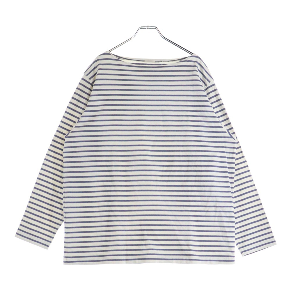 21SS Border Tops コットンボーダー 長袖Tシャツ ホワイト T01-05017 Aランク