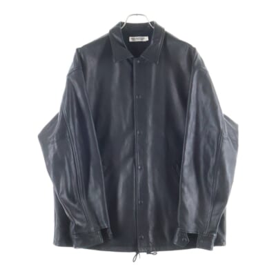 Leather Coach Jacket レザーコーチジャケット ブラック CTE-21A209 Aランク