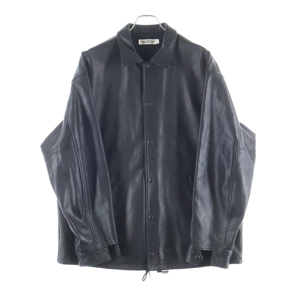 Leather Coach Jacket レザーコーチジャケット ブラック CTE-21A209 Aランク