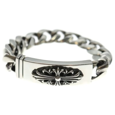 ID FLORAL CRS フローラルクロスIDクラシックリンク クリップ ブレスレット シルバー 13LINK BCA163 Bランク