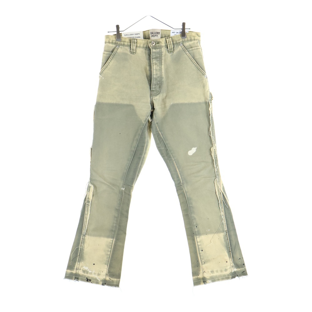 LE BAR DE MUSIC FLARE ダメージ加工 フレアカーペンターパンツ インディゴ カーキ Bランク