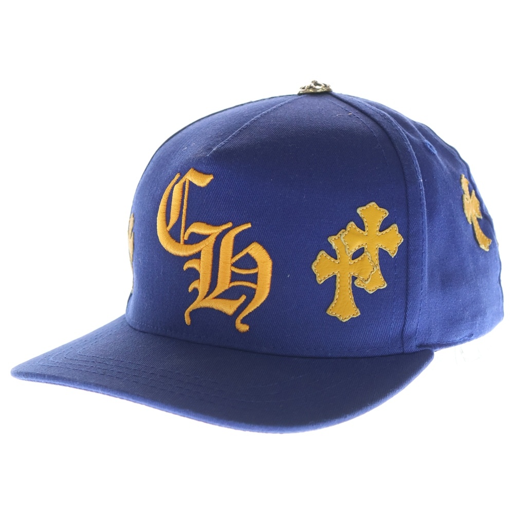CH HAT TRUCKER CAP クロスパッチ トラッカーキャップ 帽子 ブルー/オレンジ Bランク