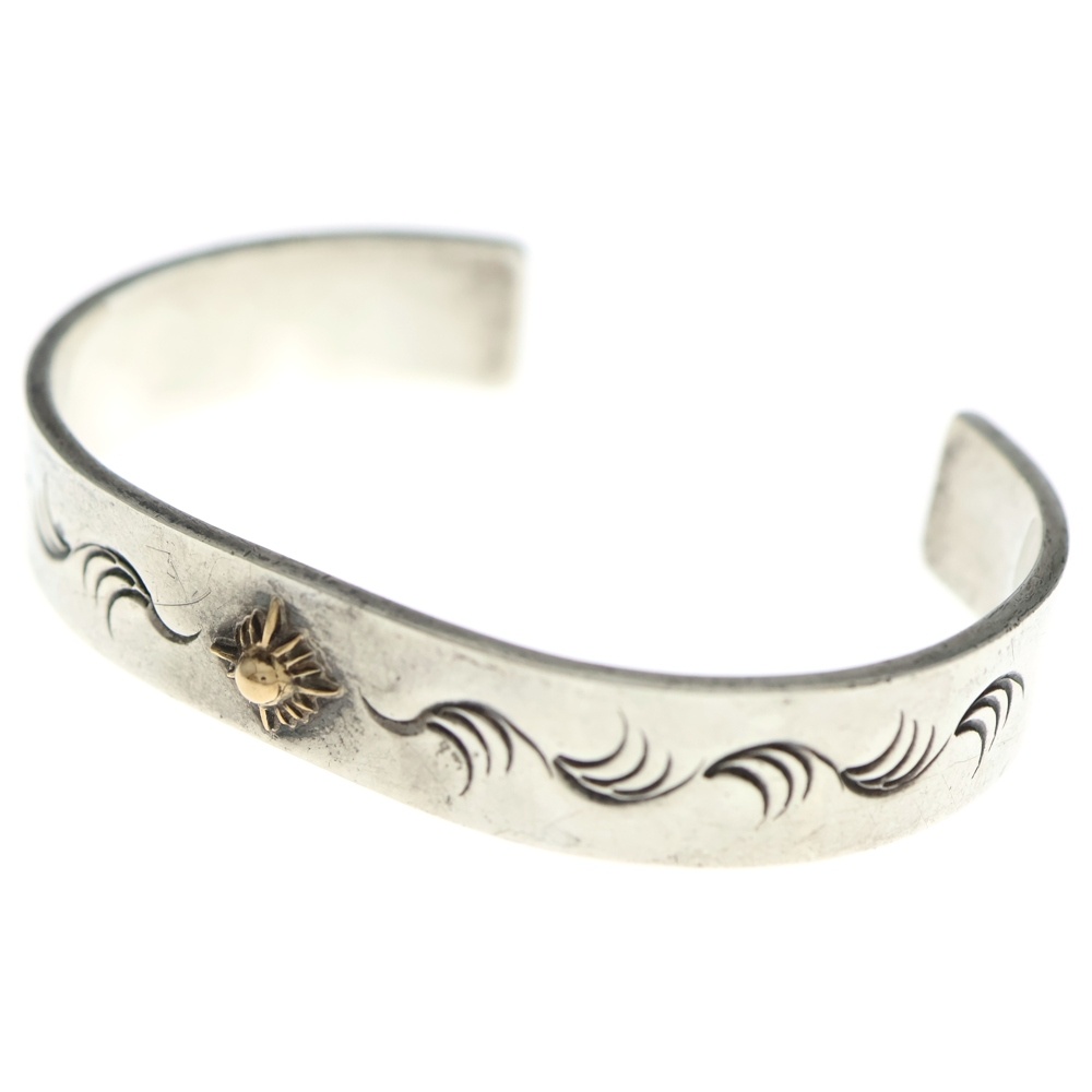 太陽神 唐草 平打ちバングル ブレスレット シルバー Bランク