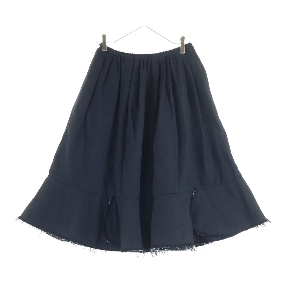 23SS カットオフ ウール ロングスカート レディース ブラック RK-S005 Sランク