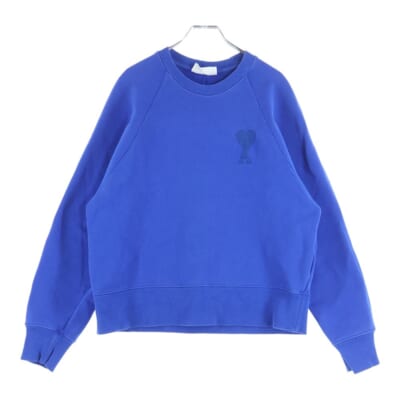 Sweatshirt ロゴ刺繍 クルーネックスウェットトレーナー ブルー A21FJ028.747 Aランク