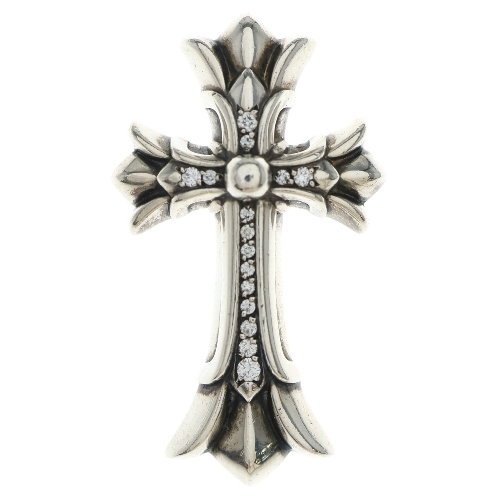 DBL CH CRS SML P D スモールダブルCHクロス PAVEダイヤ シルバー Bランク