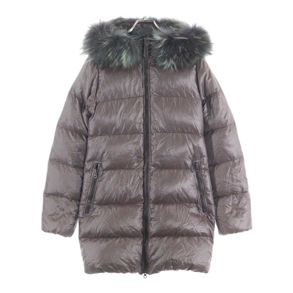 KAPPA カッパ ファーナイロンダウンコート ブラウン MFG-1057R Bランク