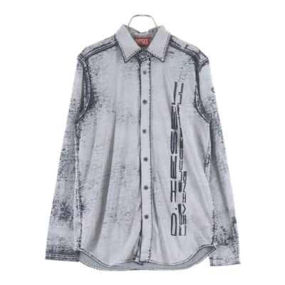 S-ENTRY-DEV ウォッシュ加工 長袖シャツ グレー A14105 Bランク