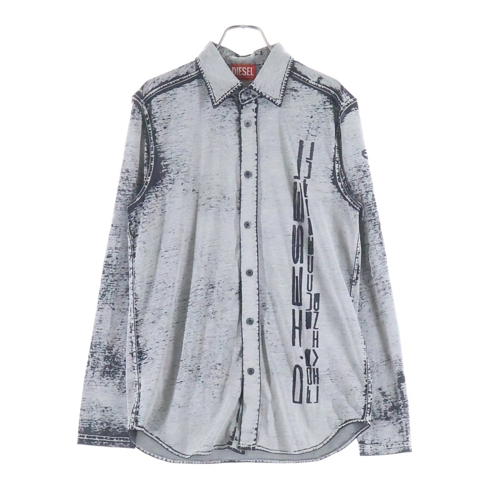 S-ENTRY-DEV ウォッシュ加工 長袖シャツ グレー A14105 Bランク