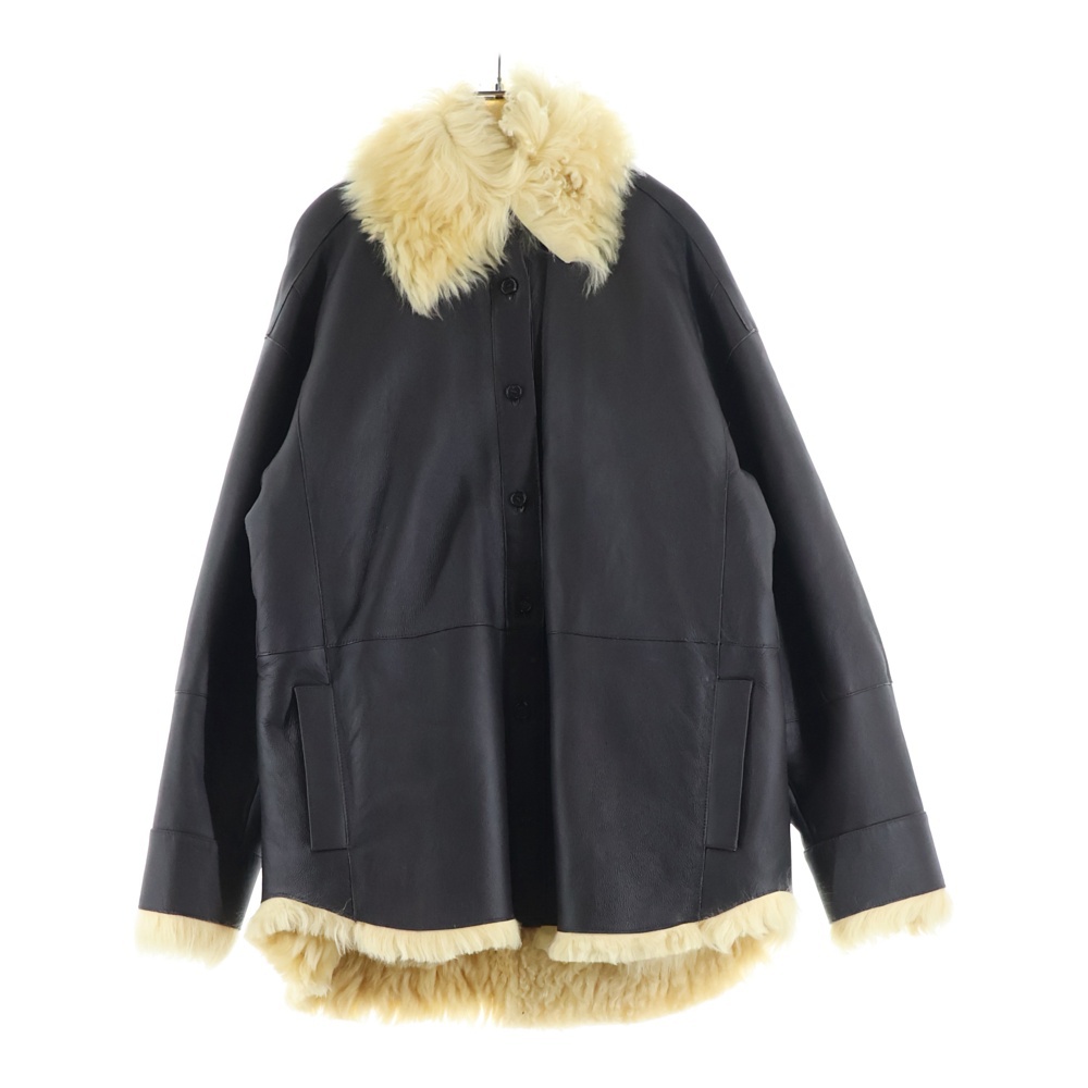 Shearling Jacket シアリング レザー ブルゾン ジャケット ブラウン レディース FN-WN-LEAT000455 Sランク