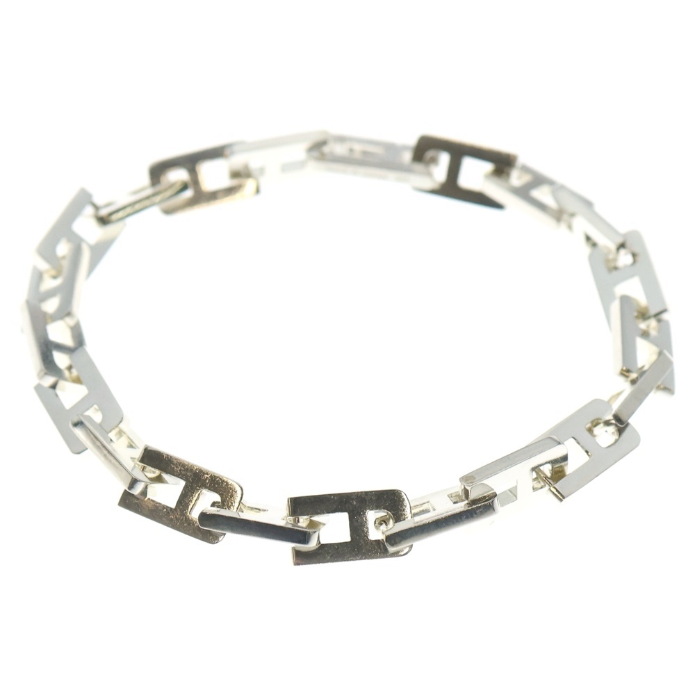 A CHAIN BRACELET アルファベットモチーフ チェーンブレスレット シルバー Aランク
