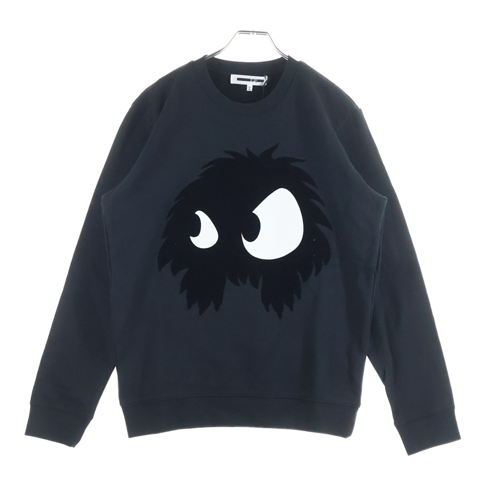 Pattern Round Neck Long Sleeves Sweatshirt クルーネックスウェットトレーナー ブラック 415099 RKH51 Aランク