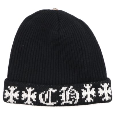 BIG DADDY ビッグダディ スターボール付きカシミヤニットビーニーニットキャップ ブラック Bランク