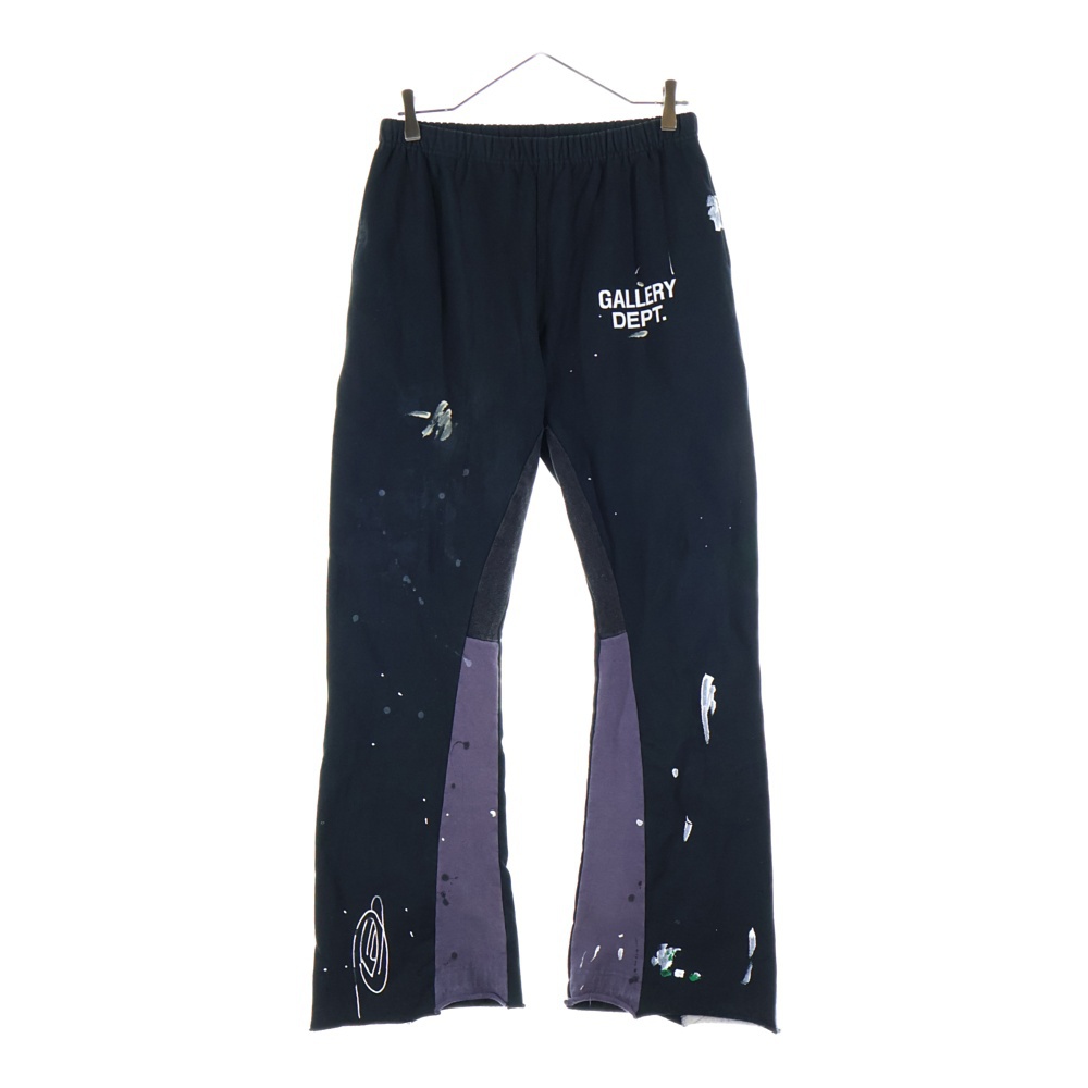 GD LOGO PAINTED FLARE SWEAT PANTS ロゴプリント ペイント加工 フレアスウェットパンツ ブラック DL-F-2105P Aランク