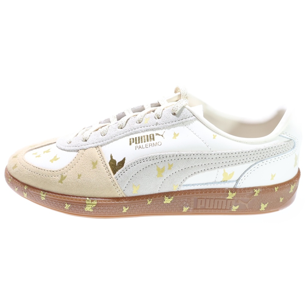 ×MASU Palermo マス パレルモ レースアップローカットスニーカー US8.5/26.5cm 405928-01 ホワイト/ベージュ Sランク