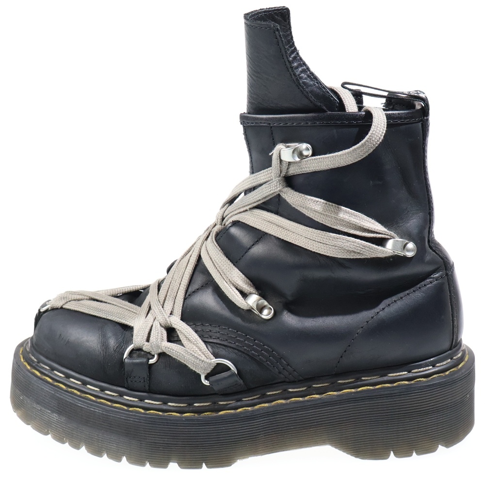25AW ×Rick Owens 1460 Quad Sole Megalace Boots リックオウエンス  サイドジップオーバーレーシングブーツ DM02E6812-8001 Bランク