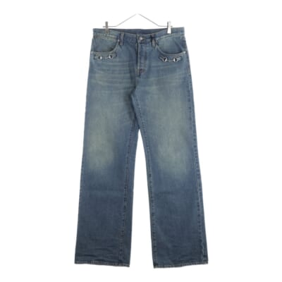 26SS By Demna Gvasalia Horsebit Detail Cotton Denim Pants デムナヴァザリア ホースビットディテール ボタンフライコットンデニムパンツ ?860844 XDDF0 4011 Sランク