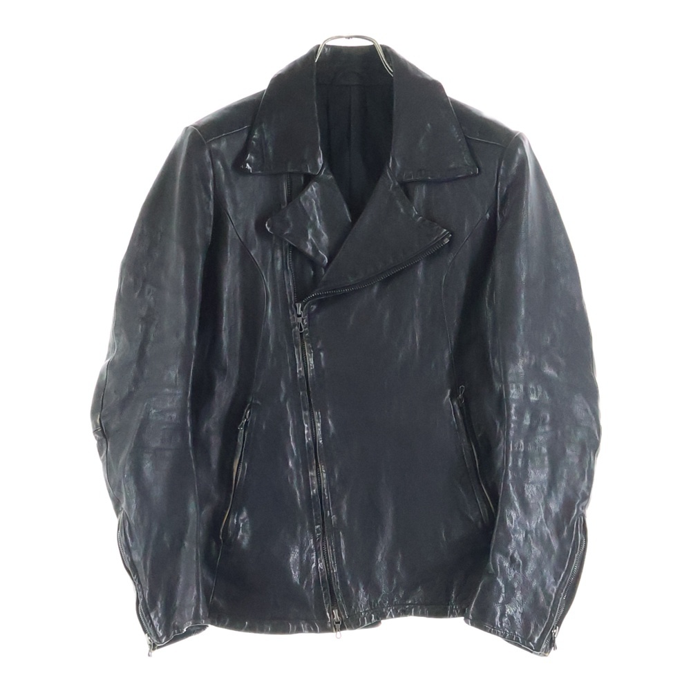 カウレザー ダブルライダースジャケット ブラック Bランク