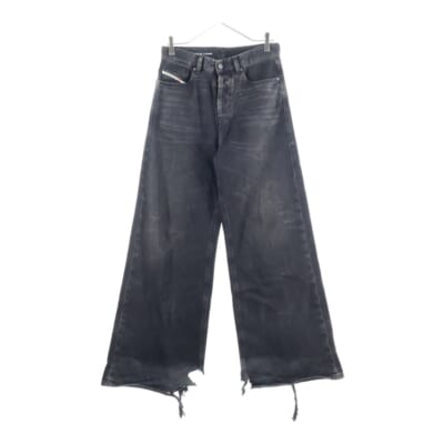 Relaxed Jeans 1996 D-SIRE リラックス ルーズフィット ウォッシュド デニムパンツ ブラック A06926 Bランク