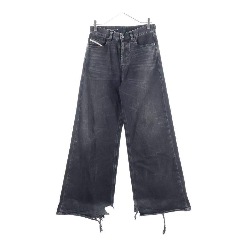 Relaxed Jeans 1996 D-SIRE リラックス ルーズフィット ウォッシュド デニムパンツ ブラック A06926 Bランク
