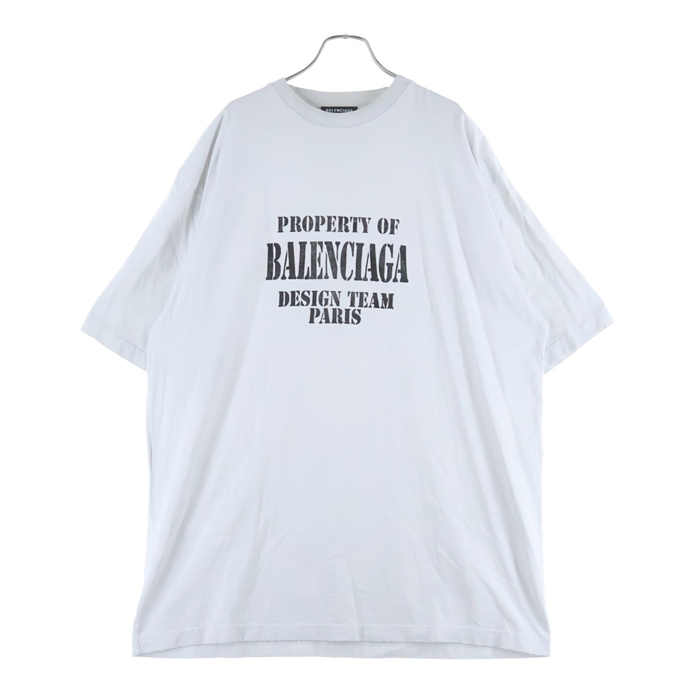 22AW プロパティロゴ ヴィンテージ ジャージー クルーネック 半袖Tシャツ グレー 641675 TMVH8 Aランク