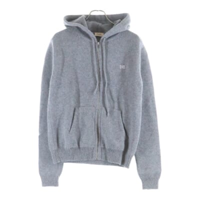 Triomphe Embroidered Hooded Sweater トリオンフ ロゴ刺繍 フード付き セーター グレー 2AD5O048T.09GM Aランク