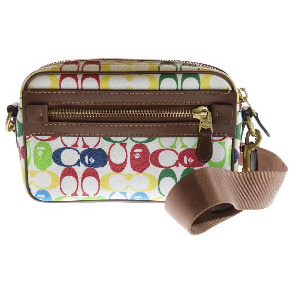 ×A BATHING APE Crossbody In Signature Canvas With Ape Head ア ベイシング エイプ キャンバス ショルダーバッグ マルチカラー 88829 Bランク