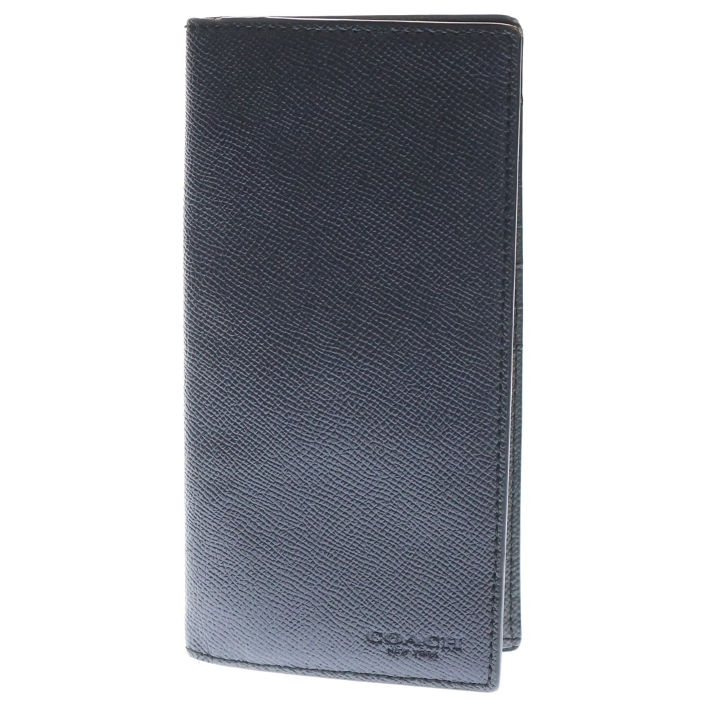 カーフ 二つ折り財布 長財布 ネイビー F59109 Bランク