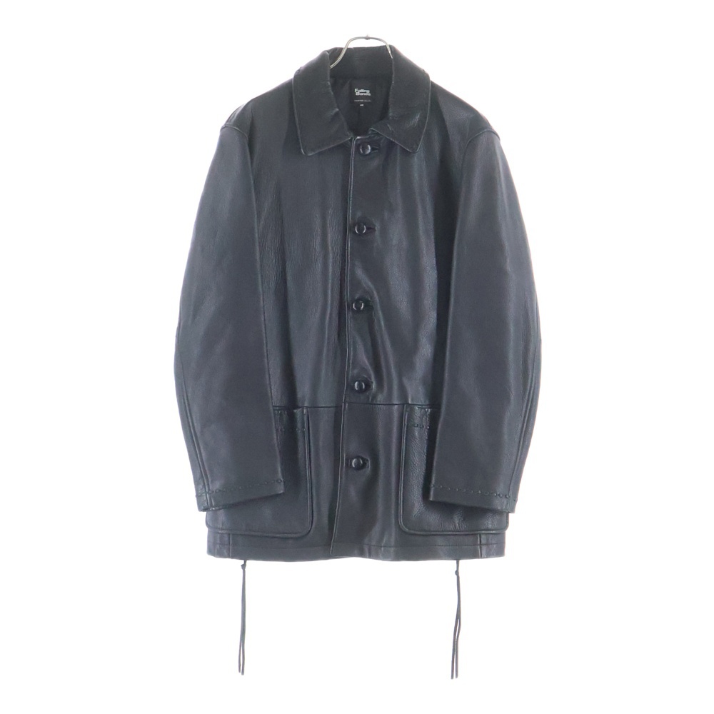 Deer Skin レザーコート 鹿革 ブラック Bランク