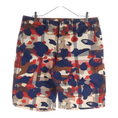 カモ柄 ポリエステル ハーフパンツ ショーツ マルチカラー Bランク
