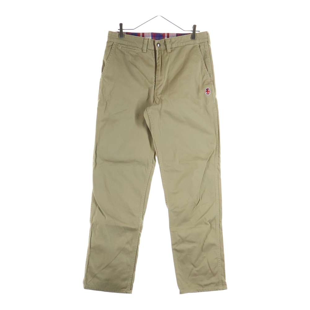 コットン ワッペンロゴ チノパンツ べージュ 001PTA301009X Bランク