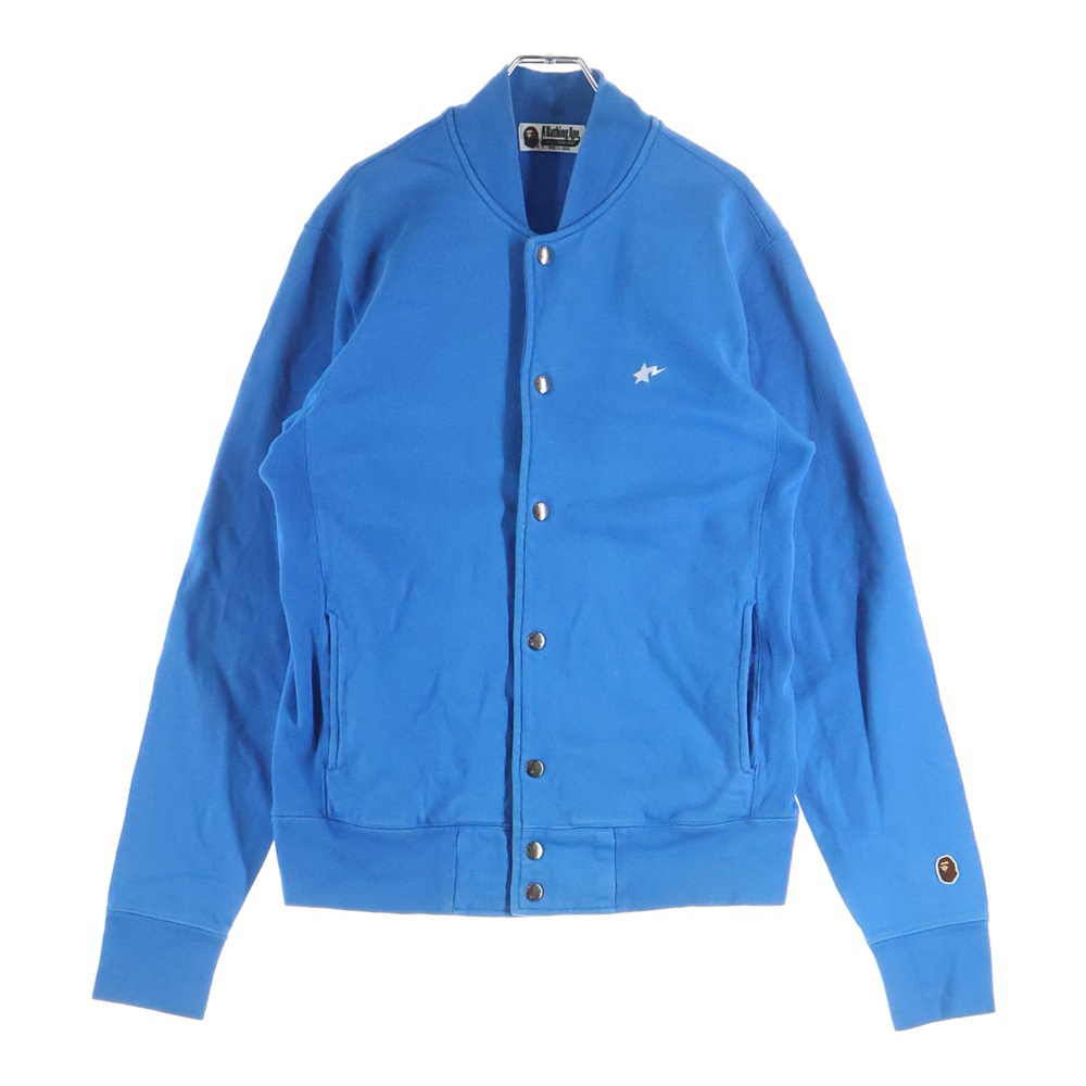 刺繍ロゴ ボンバージャケット ブルー 001SWA301004X Bランク