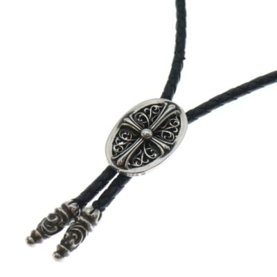 BOLOTIE OVALTINY タイニークラシックオーバルクロス ループタイ シルバー/ブラック BCA209 Bランク