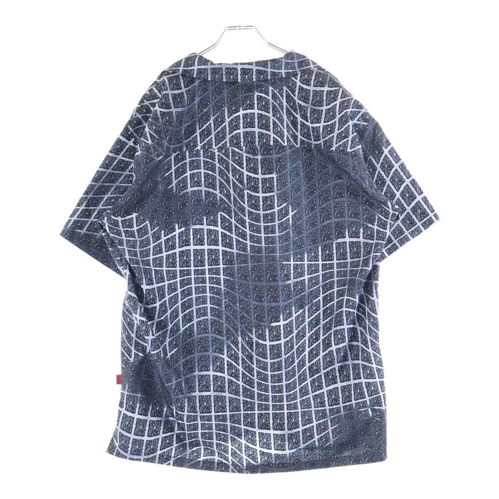 総柄 半袖コットンシャツ グレー 2401060201 Bランク