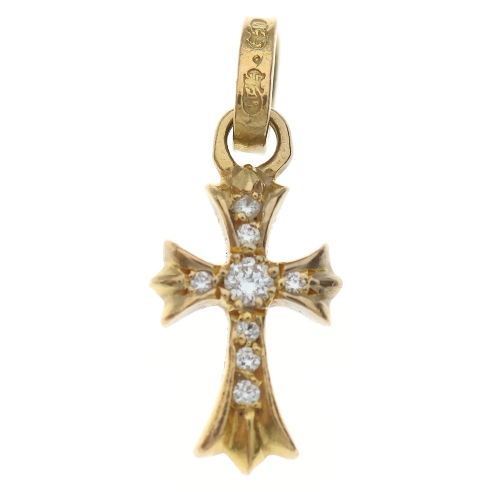 22K CRS BBYFAT P/DIA ベイビーファットクロス PAVEダイヤ ペンダントトップ ゴールド BCA035 Bランク